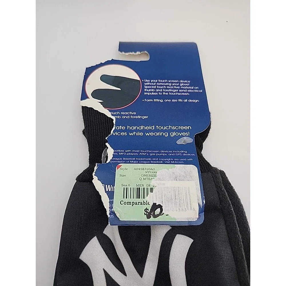 New York Yankees Adult Technology Gloves MLB Fleece Work Glove Wincraft New
